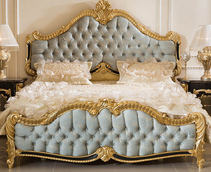 Lit de Style Baroque capitonné