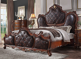 lit baroque en chene 