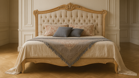 Lit de Style Baroque - Tête de Lit de Style Baroque - Modèle Cabriolet