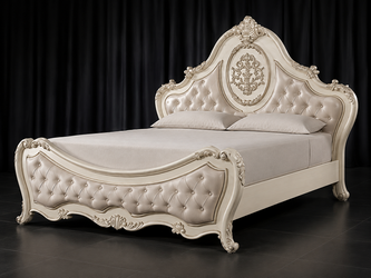 lit baroque en bois massif