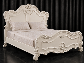 lit baroque laque blanc