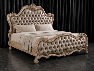 Lit baroque Versailles I en bois massif sculpté