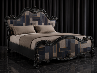 Lit baroque Versailles I avec sculptures artisanales