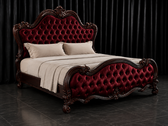 Lit baroque Versailles I avec bois sculpté sur mesure
