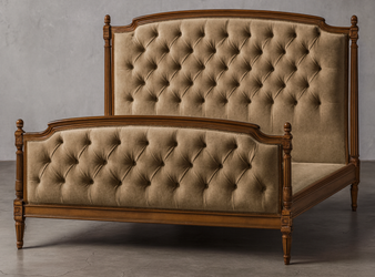 lit complet de style Louis XVI bois sculpté Meubles Dobois