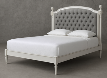 chambre avec lit Louis XVI bois sculpté et capitonnage Meubles Dobois