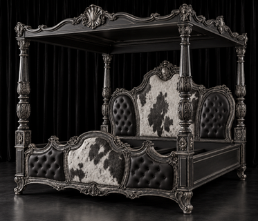 Lit à baldaquin baroque personnalisable en plusieurs dimensions