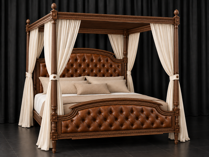 Lit de style Louis XVI avec baldaquin sur mesure