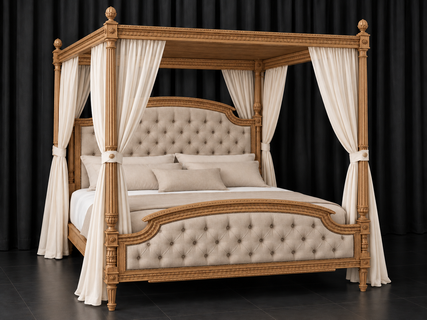 Lit à baldaquin Louis XVI pour chambre classique