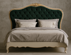 lit cabriolet style Louis XV bois sculpté Meubles Dobois