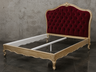 Lit baroque Louis XV capitonné fabriqué sur mesure - Meubles Dobois