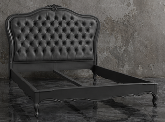 Lit baroque Louis XV en bois de hêtre massif - Meubles Dobois