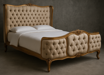 Lit corbeille Versailles de style Louis XV pour chambre élégante, meubles Dobois