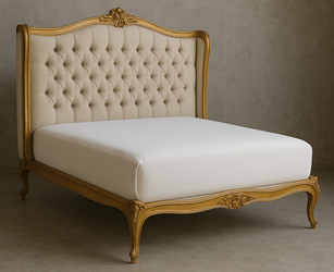 Chambre de luxe avec lit corbeille Versailles de style Louis XV, meubles Dobois