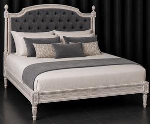 lit Louis XVI sur mesure fabriqué en hêtre massif - Meubles Dobois
