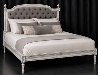 lit de style Louis XVI sur mesure finition personnalisée - Meubles Dobois