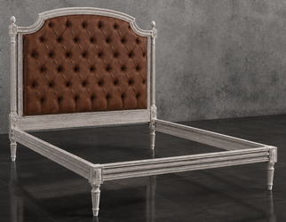 lit de style Louis XVI baroque fabriqué sur mesure - Meubles Dobois