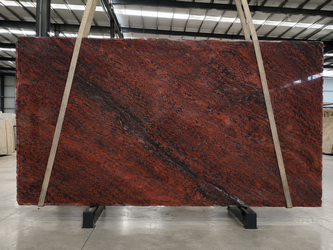 Plaque de marbre rouge Agadir pour plateau de meuble de style - LES MEUBLES DOBOIS