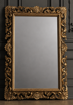 Miroir baroque doré sur mesure pour dessus de cheminée