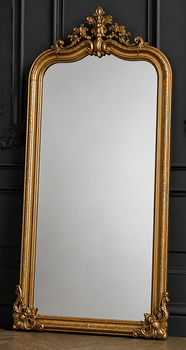 Miroir baroque doré pour cheminée en bois massif
