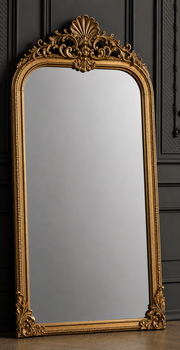 Miroir de style baroque doré à la feuille sur mesure