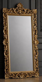 Miroir baroque doré mural sur mesure