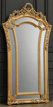 Miroir style baroque en bois massif sculpté artisanal