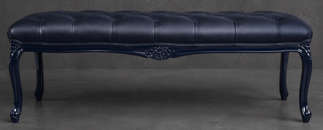 Banquettes Style Louis XV tissu velours bleu meubles dobois
