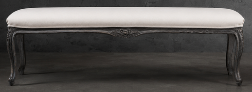 Bouts de Lit Style Louis XV bois noir patiné meubles dobois