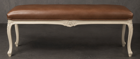 Repose-pieds Style Louis XV bois argent patiné meubles dobois