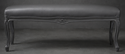Pouf Style Louis XV bois chêne naturel meubles dobois
