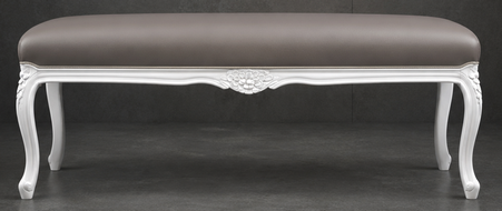 Bouts de Lit Style Louis XV bois beige patiné meubles dobois
