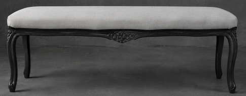 Repose-pieds Style Louis XV bois feuille d'argent meubles dobois