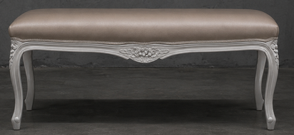 Repose-pieds Style Louis XV tissu velours doré meubles dobois