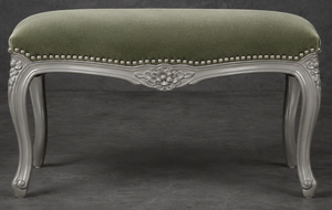 Bancs Style Louis XV tissu lin crème meubles dobois