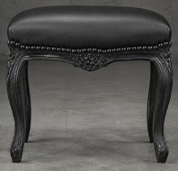 Bouts de Lit Style Louis XV tissu gris clair meubles dobois