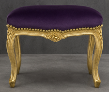Repose-pieds Style Louis XV bois argenté meubles dobois