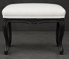 Bouts de Lit Style Louis XV tissu velours crème meubles dobois