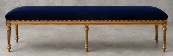 Pouf Style Louis XVI bois chêne clair meubles dobois