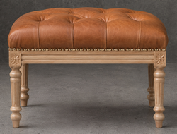 Bouts de Lit Style Louis XVI tissu ivoire meubles dobois