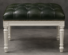 Banquettes Style Louis XVI tissu cuir camel meubles dobois