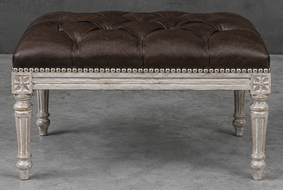 Repose-pieds Style Louis XVI tissu velours rouge meubles dobois
