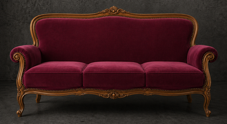Canapé Cabriolet de Style Louis XV 