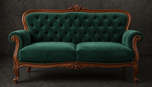 Canapé Cabriolet de Style Louis XV 