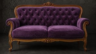 Canapé Cabriolet de Style Louis XV 