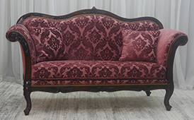 Salon cabriolet style Louis XV en bois naturel et tissu beige – MEUBLES DOBOIS