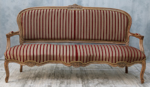 Canapé cabriolet style Louis XV en bois naturel sculpté – MEUBLES DOBOIS