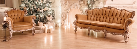 Canapé marquise style Louis XV finition patinée grise – MEUBLES DOBOIS