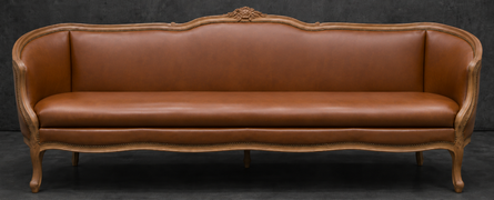 canapé marquise style baroque avec dossier enveloppant