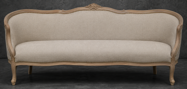 banquette marquise style baroque pour salon de château